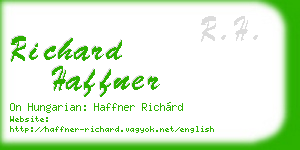 richard haffner business card