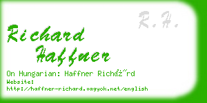 richard haffner business card